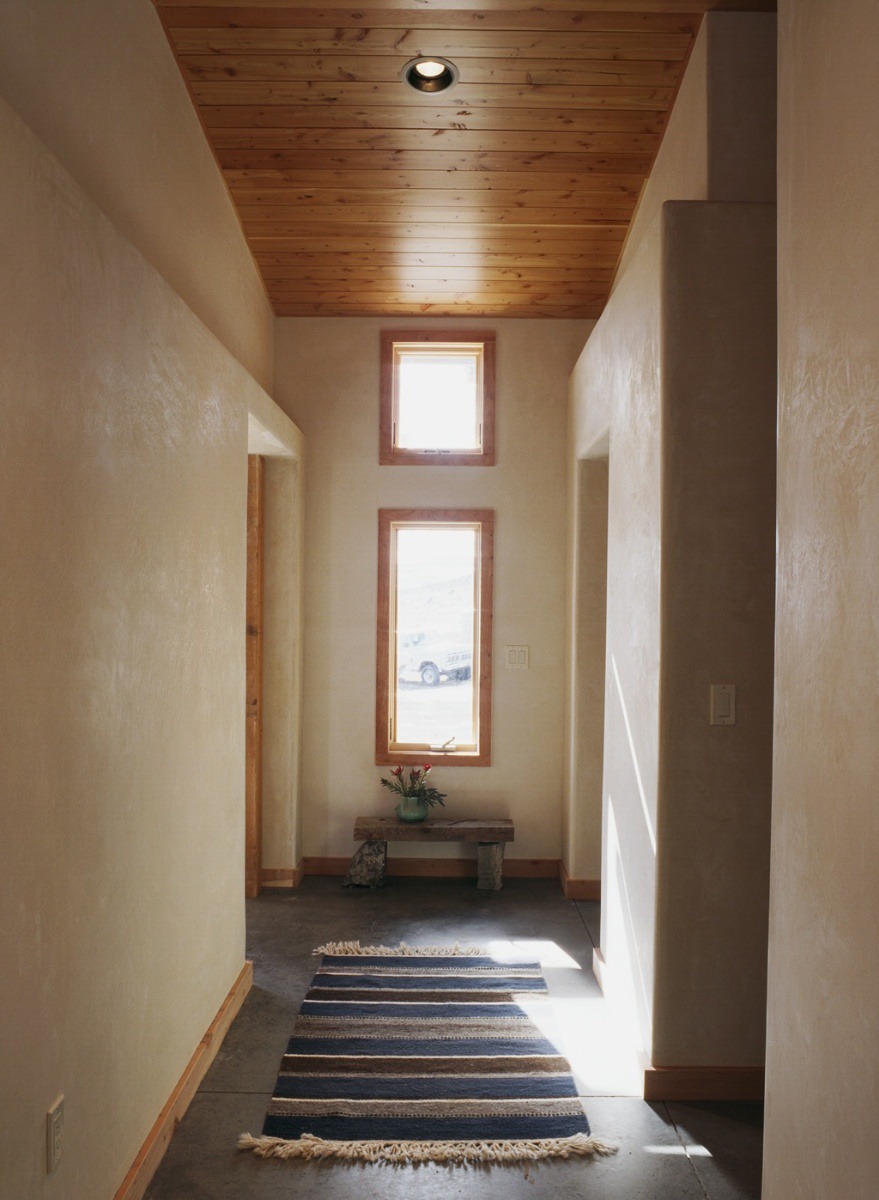 Interior of Hay Bale Home